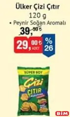 ÜLKER ÇİZİ ÇITIR PEYNİRLİ SOĞAN AROMALI KRAKER 120 G ÜLKER ÇİZİ ÇITIR PEYNİRLİ SOĞAN AROMALI KRAKER 120 G